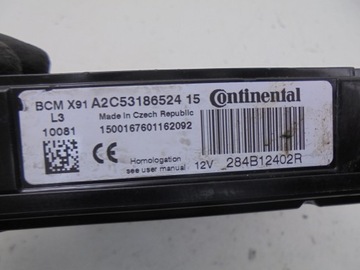 MODUL ŘÍZENÍ BCM 284B12402R RENAULT LAGUNA III 2.0 DCI X91