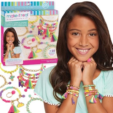 Make It Real Neo-Brite Chains & Charms kreatywny zestaw do bransoletek