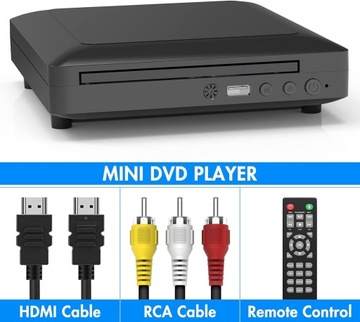 Мини DVD-плеер для телевизора HDMI/AV 1080p USB CD/DVD/VCD/SVC выход