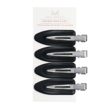 Spinki do włosów czarno srebrne 4 szt