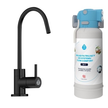 System Dafi FLOW COMFORT D1 + kran ALTO czarny