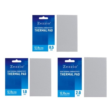 3x Podkładka Termiczna 12,8 W/Grubość 0,5mm+1mm