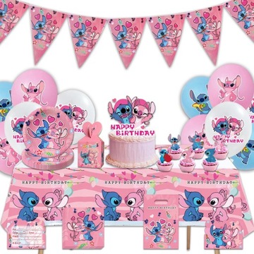 Lilo I Stich Zaopatrzenie Firm, Talerze, Balony, Dekoracje Urodzinowe
