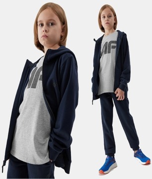 СПОРТИВНАЯ ТОЛСТОВКА С КАПЮШОНОМ ДЛЯ МАЛЬЧИКОВ 4F НА МОЛНИИ