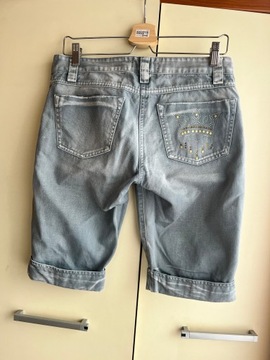 34 XS 36 S Morgan krótki spodenki jeans szare