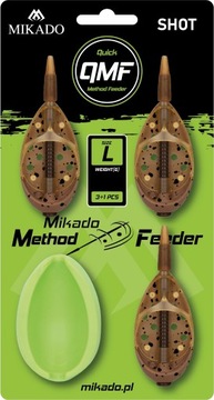 MIKADO KOSZYCZEK - METHOD FEEDER SHOT Q.M.F. SET L - 3x30g + FOREMKA - op.1