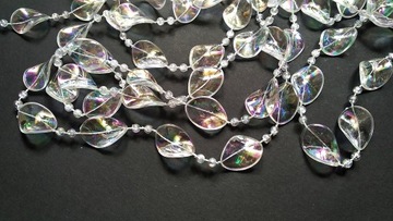 Girlanda Kryształowa ozdobne Koraliki Kryształki Łańcuch na okno