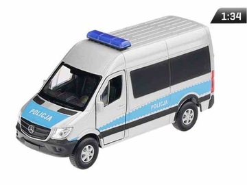 Model 1:34, Mercedes-Benz Sprinter POLICJA, srebrny (A884MBSPOS)