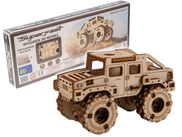 Puzzle 3D Mechaniczny Samochód Monster Truck 2