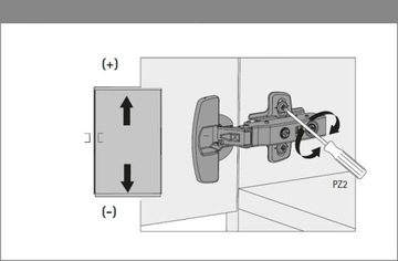 Zawias 165 stopni zerowy uskok Hettich Sensys 8657i cichy domyk + prowadnik