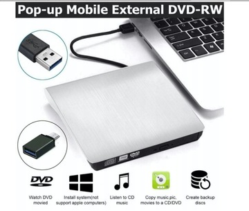 ПРИВОД CD DVD USB 3.0 ЗАПИСЬ Внешний тип C