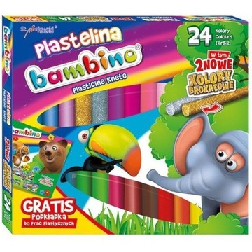 Plastelina BAMBINO 24 kolorów podkładka GRATIS St.