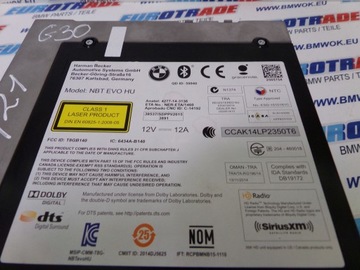 BMW G11 G12 G30 G31 G32 F90 M5 NAVI НАВИГАЦИЯ 8708258 8736163 5A28FA2