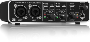 BEHRINGER UMC202HD U-PHORIA INTERFEJS AUDIO USB