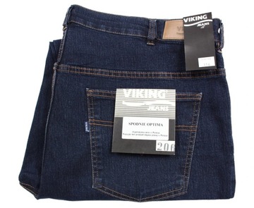 Długie duże spodnie jeansowe Viking 108cm w pasie L38 wzrost ok 194cm PL