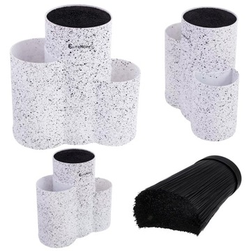 Stojak na noże przybory Elitehoff 22 cm biały marmur