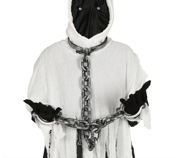 Kajdany skazańca łańcuchy na szyję ręce Halloween