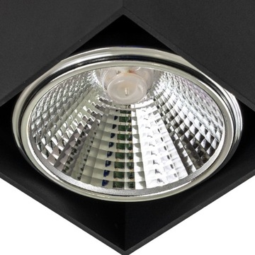 OPRAWA NATYNKOWA CZARNA KOMPLET Z ŻARÓWKĄ AR111