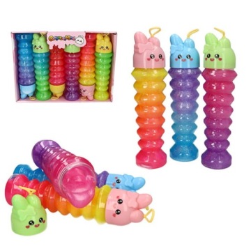 XXL Glutek Slime Duhový Se Třpytkami Králíček MIX 6 Ks