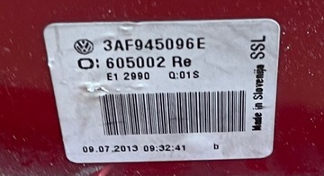 PRAVÁ SVĚTLO ZADNÍ VW PASSAT B7 KOMBI 10-14R