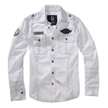 Košeľa s dlhým rukávom BRANDIT Luis Vintageshirt white M