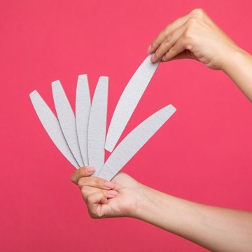 100 пилочек для ногтей BOAT 180/240 серая