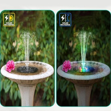 Светодиодный солнечный водяной насос RGB для украшения пруда