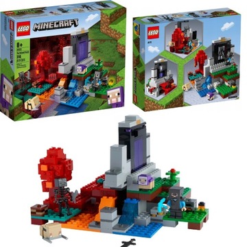 LEGO MINECRAFT 21172 ZNISZCZONY PORTAL PREZENT
