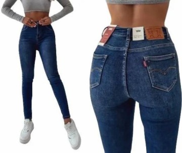 MS58 Spodnie Jeansowe M.SARA LIFE'S DOPASOWANE UCIĄGLIWE RURKI XL / 42