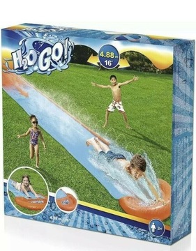 Водная горка с фонтаном садовая водная горка Mega Fun 488см BESTWAY