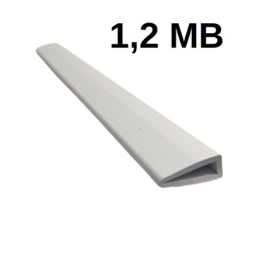 Listwy V do plakatu z haczykami, białe 1,2 m