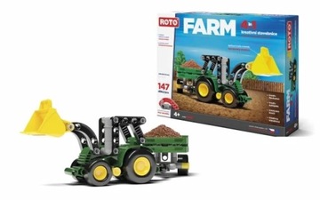 Zbuduj Traktor z przyczepą 4w1 klocki 147 elementów Roto 14041