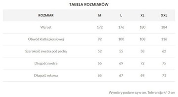 GRANATOWY ROZPINANY SWETER MĘSKI SL04 WEŁNA 2XL