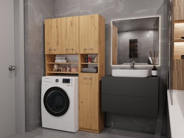 MARPOL КОМПЛЕКТ ДЛЯ ВАННОЙ СТЕЛЛАЖ, ДУБ ARTISAN