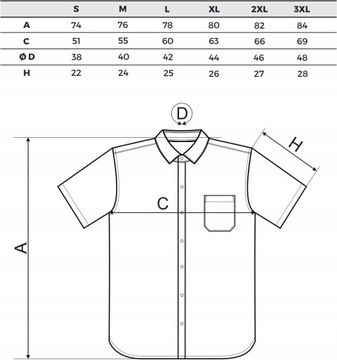 MALFINI CHIC 207 BAWEŁNIANA koszula męska WYJŚCIOWA krótki rękaw XL