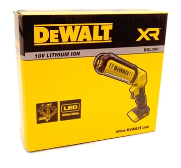 Фонарик DeWALT DCL050 18 В, перезаряжаемая светодиодная лампа XR, 1000 люмен, мощный