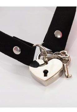 ОШЕЙНИК ОТКРЫТОЕ СЕРДЦЕ ОЖЕРЕЛЬЕ С КЛЮЧОМ BDSM ЧОКЕР ШЕИ ЖГУТ
