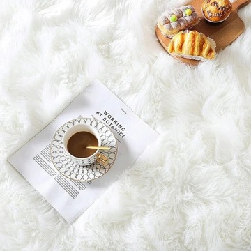 БЕЛЫЙ ПУШИСТЫЙ КОВЕР SOFT FLUFFY CLASSIC 120х160