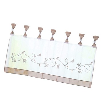 haftowana krótka firanka Sand Color - 60x145cm