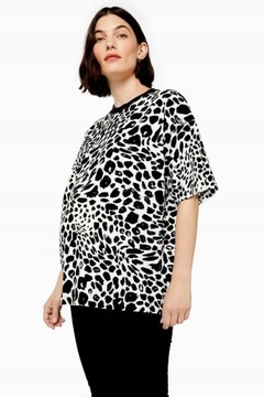 TOPSHOP Bluzka ciążowa panterka czarno-biała 42/44