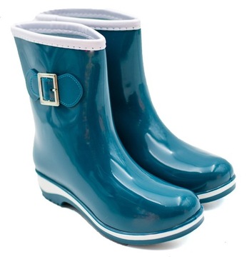 Женские резиновые сапоги ПВХ, темно-зеленые 36