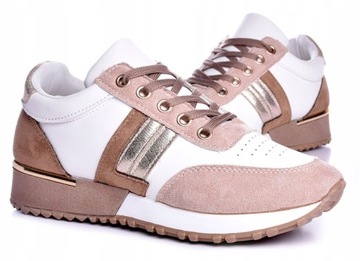 Buty Damskie Adidasy Sneakersy Sportowe LV Beż 39