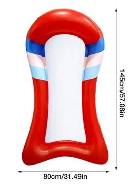 MATERAC DMUCHANY PŁYWAJĄCY PONTON LEŻANKA hamak wodny niebieski /czerwony