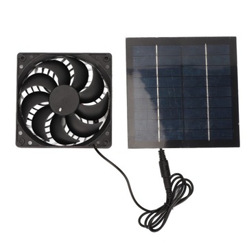 WENTYLATOR Z PANELEM SOLARNYM DROBIU SZKLARNIOWEGO