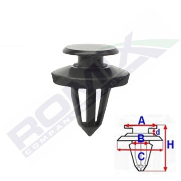 Spinka tapicerki boczki FIAT PEUGEOT CITROEN x10szt