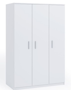 szafa biała 135 cm półkami korytarz pokoju Bono 23