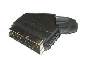 WTYK EURO SCART 21pin LUTOWANY NA KABEL (0947)