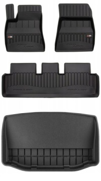 Set 3D gumové rohože Tesla Model 3 Sedan od 2017- d tb