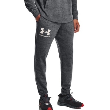 Under Armour spodnie dresowe męskie Rival Fleece Joggers szary rozmiar XXL