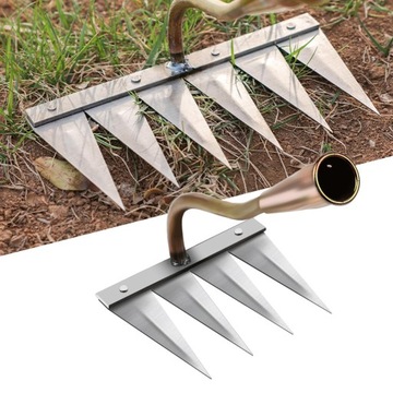 Садовый инструмент для удаления сорняков с 4 зубьями, медь
